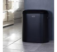 CHARLES BENTLEY Kitchen Bin, 40 Litre, Black, Sensor Bin, Food Bin, Rubbish Bin, Bins for Kitchen, Waste Bin, Black Bin, Auto Close, Battery Operated, Smart Sensor, Smart Bin, Steel (51.1x45.7x24.5cm)