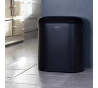 CHARLES BENTLEY Kitchen Bin, 40 Litre, Black, Sensor Bin, Food Bin, Rubbish Bin, Bins for Kitchen, Waste Bin, Black Bin, Auto Close, Battery Operated, Smart Sensor, Smart Bin, Steel (51.1x45.7x24.5cm)