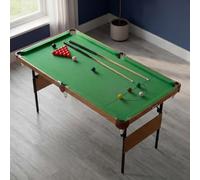 Charles Bentley 4ft 6in Snooker and Pool Games Table, Green, 4ft 6inches