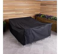 CHARLES BENTLEY 6-Seat Rectangular Furniture Cover Black, Large