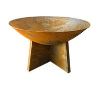 Charles Bentley Oxidised Rust Fire Pit 60cm, none