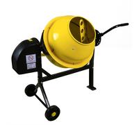Charles Bentley 63L 230V 220W Portable Cement Sand Mixer, Yellow