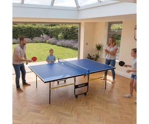 Charles Bentley 6ft9in 3/4 Junior Folding Table Tennis Table - Bats, Balls & Net