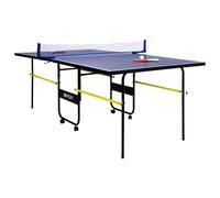 Charles Bentley 6ft9in 3/4 Junior Folding Table Tennis Table - Bats, Balls & Net in Blue Charles Bentley Blue