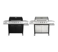 7 Burner (6+side) Premium Gas BBQ - Stainless Steel Charles Bentley Silver One Size