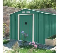 Charles Bentley Metal Garden Shed 10ft x 8ft Green