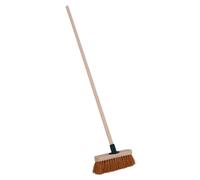 CHARLES BENTLEY Outdoor Broom, Indoor, Coco Fibre, Fibre Bristles, Outdoor Brush, Garden, Patio, Decking, Durable, Practical, Coco, 9.5 Inch, Premium Brushware (24x6x131.5cm)