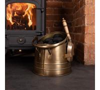 Charles Bentley Alder Antique Gold Coloured Coal Bucket With Shovel 28Cm