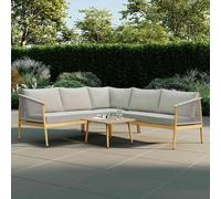 Charles Bentley Almada 4-5 Seater Corner Lounge Set in Grey | Size: 4 Person Charles Bentley Grey 4 Person