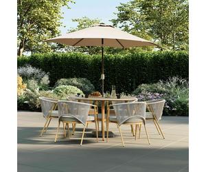 Charles Bentley Almada 6 Seater Dining Set