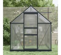Charles Bentley Aluminium Frame Polycarbonate Greenhouse Grey 6 X 6.1Ft