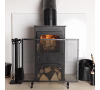Charles Bentley Aspen Iron Fireguard, Black, H61 x L73 x D19 cm