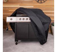 CHARLES BENTLEY Universal Gas Charcoal Premium BBQ Cover, Waterproof Finish, Heavy Duty, Fastener Straps, Rip Proof, Polyester Canvas Extra Large 6-7 Burner BBQ (126x180x75cm)