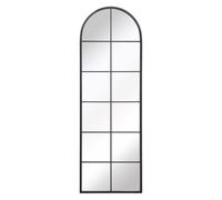 CHARLES BENTLEY Bern Arch Garden Wall Mirror, Iron, Black, 165 x 55 cm