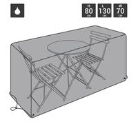 CHARLES BENTLEY Bistro Set Waterproof Outdoor Garden Furniture Cover, Waterproof, Tear Resistant, For Outside, Patio, Garden Table Cover, Windproof, Circular Table, Weatherproof, Black (130x80x70cm)