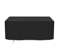 CHARLES BENTLEY Bistro Set Waterproof Outdoor Garden Furniture Cover, Waterproof, Tear Resistant, For Outside, Patio, Garden Table Cover, Windproof, Circular Table, Weatherproof, Black (130x80x70cm)