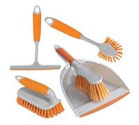 Charles Bentley 'Brights' Kitchen Bundle Dustpan & Brush Washing Up Orange