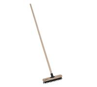 CHARLES BENTLEY Broom, Castle Fill, Deck Broom, Wooden Handle, 4ft Handle, 11 Inch, Practical Outdoor Brush, Brush, Decking, Patio, Driveway, Garden (128x28x6cm)