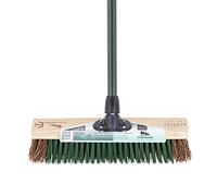 Charles Bentley Charnwood 16 Inch Utility Broom with Scraper, Brown
