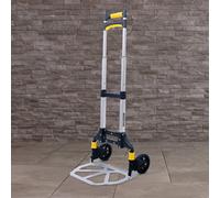 Charles Bentley Foldable Hand Truck Trolley 70kg Capacity Silver, 98.5x41cm