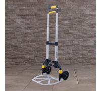 Bulldozer 70kg Load Capacity Foldable Hand Truck Trolley Height Adjustable, Adjustable Soft Grip Handle, Folding Toe Plate, Compact Aluminium Frame, Lightweight Design (98.5x41cm)