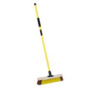 CHARLES BENTLEY BULLDOZER PRO 15.7" Utility Broom Scraper Bassine & Recycled PET Bristles Telescopic Handle Assembled in Britain Outdoor Cleaning Garden Patio Driveway 39.5x9.5x132cm