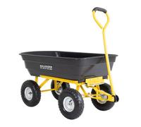 Charles Bentley Bulldozer Pro 200Kg Garden Dump Trolley Heavy Duty Polyethylene Tub 75 Litre