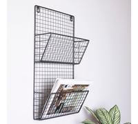 Charles Bentley Charnwood Contemporary Iron Grey Mountable Magazine Rack In/outside Use 1.2Kg