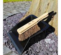 Charles Bentley Charnwood Dustpan and Brush Set FSC Wood, Black 43x31x10cm