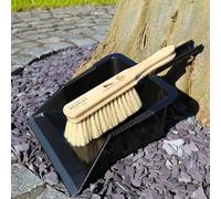 Charles Bentley Charnwood Dustpan & Tampico Brush Set, Green, Black