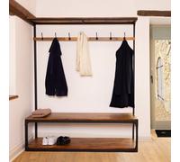 Charnwood Large Coat Rack with Shoe Tidy Brown