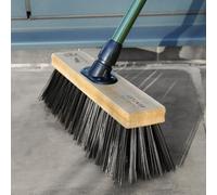 Charles Bentley Charnwood Heavy Duty 14" PVC Outdoor Broom, Natural Wood