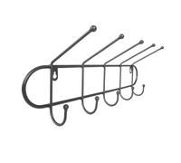 CHARLES BENTLEY Charnwood Iron Ten Hook Coat Rack, H22 x W55 x D15 cm