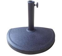 CHARLES BENTLEY Concrete Parasol Half Base Stand Polyresin, Grey 50x30cm