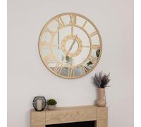 CHARLES BENTLEY Coniston Mirrored Skeleton Wall Clock, Bronze 80x80x5cm
