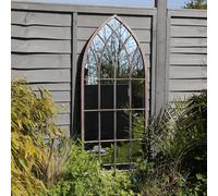 Charles Bentley Decorative Large Outdoor Arch Mirror - Grey