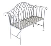 Decorative Wrought Iron Outdoor Rustic Bench - Grey Charles Bentley Grey One Size