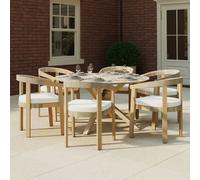 Charles Bentley Delgada Acacia Round Dining Table With Sundial Top