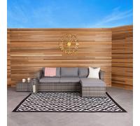 Charles Bentley Diamond Pattern Lightweight Waterproof Indoor/patio Large Rug