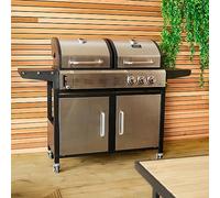 Charles Bentley Gas and Charcoal BBQ with 2 Plus 1 Burner, none