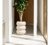 Charles Bentley Elho Amber Roll High 43 Beige Indoor & Outdoor Plant Pot Charles Bentley Beige