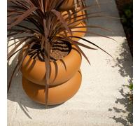 Charles Bentley Elho Amber Roll Low 43 Brown Plant Pot Indoor & Outdoor Charles Bentley Brown
