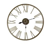 Charles Bentley Extra Large Wrought Iron Garden Wall Clock, Gold