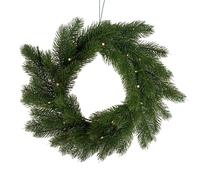 Charles Bentley Faux Nordic Spruce Pre-Lit LED Christmas Wreath, 30cm
