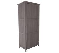 CHARLES BENTLEY FSC 100%, Wooden, Storage Shed, Grey, Tall, Small, Outdoor, Garden Storage, Outdoor Storage, Shelves, Hooks, Space Saving, Internal