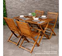 Charles Bentley Fsc Acacia Hardwood Rectangular Folding Table