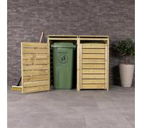 Charles Bentley FSC Wooden Bin Store Wheelie Bin Storage Unit
