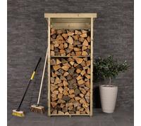 Charles Bentley FSC® Mixed Single Tall Log Store Firewood Garden Storage Unit