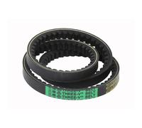 Charles Bentley Garden Flail Mower Spare Drive Belts Rubber Set of 2, Black