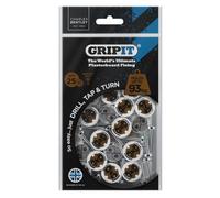 Charles Bentley Gripit 20mm Plasterboard Fixing - 25 Pack (Brown) Stud Wall Anchor Max 93Kg